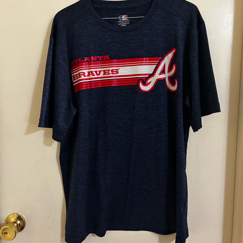 Genuine Merchandise Navy and Red Atlanta Braves Dri-Fit Tee